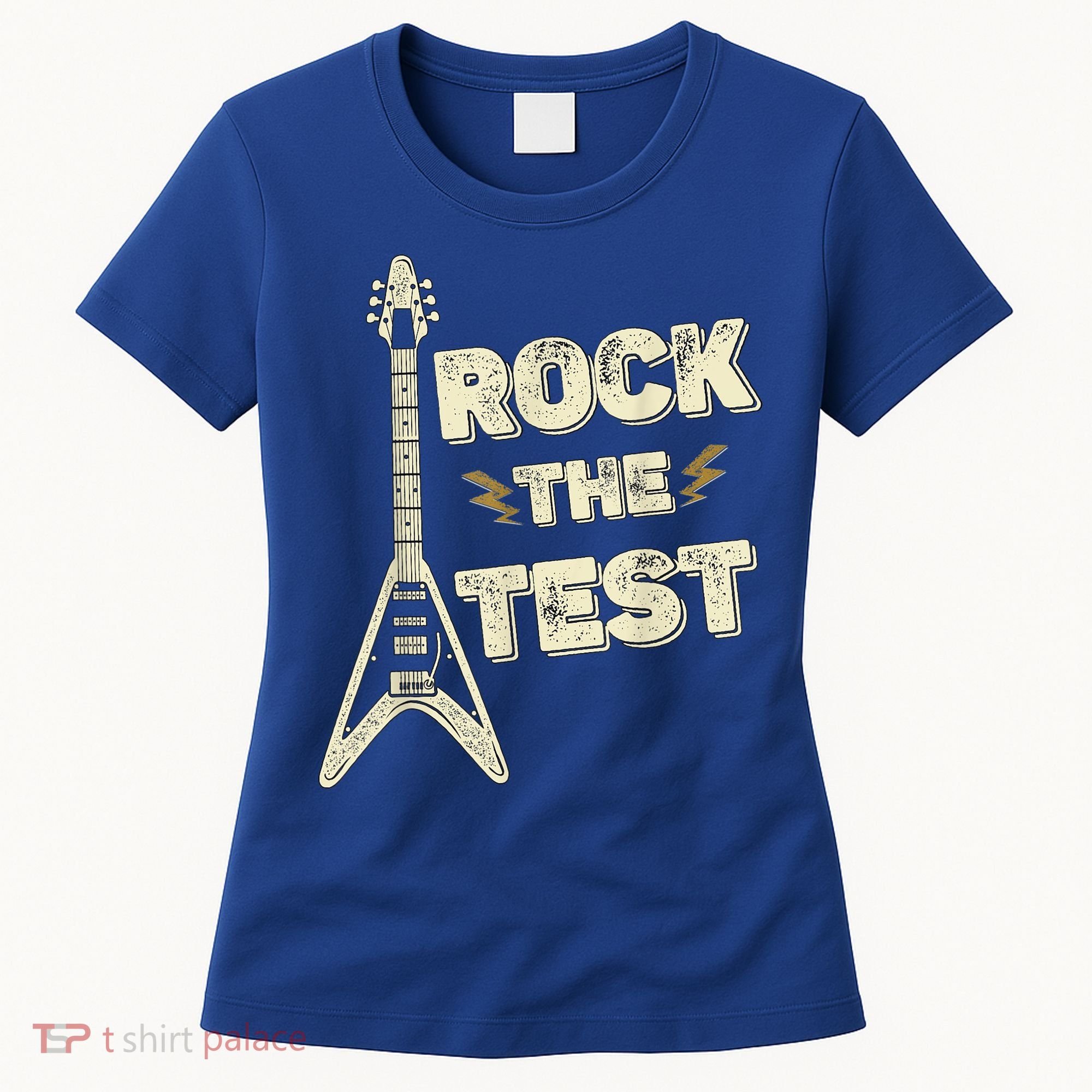 Rock The Test Guitar Teacher Test Day Testing Day Teacher Women's T-Shirt