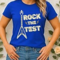 Rock The Test Guitar Teacher Test Day Testing Day Teacher Women's T-Shirt thumb 2
