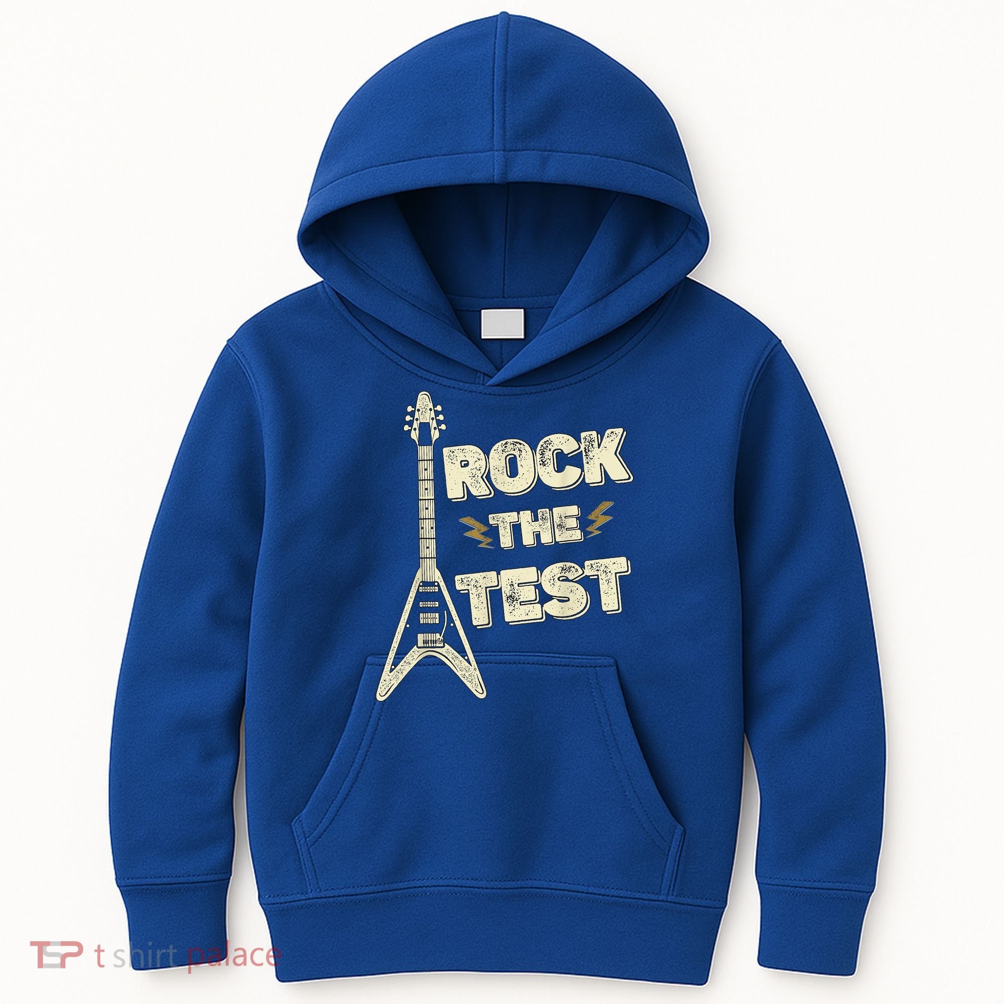 Rock The Test Guitar Teacher Test Day Testing Day Teacher Kids Hoodie