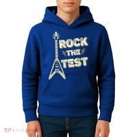 Rock The Test Guitar Teacher Test Day Testing Day Teacher Kids Hoodie thumb 4
