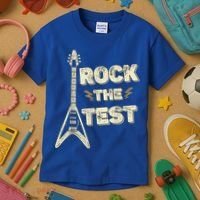 Rock The Test Guitar Teacher Test Day Testing Day Teacher Kids T-Shirt thumb 3