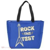 Rock The Test Guitar Teacher Test Day Testing Day Teacher Tote Bag thumb 0