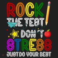Rock The Test Don't Stress Just Do Your Best Educational Women's Sweatshirt thumb 2