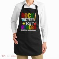 Rock The Test Don't Stress Just Do Your Best Educational Apron thumb 2