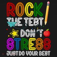 Rock The Test Don't Stress Just Do Your Best Educational Mousepad thumb 1