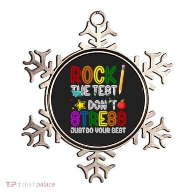 Rock The Test Don't Stress Just Do Your Best Educational Ornament