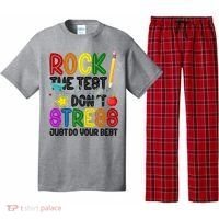 Rock The Test Don't Stress Just Do Your Best Educational Pajama Set thumb 0