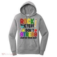 Rock The Test Don't Stress Just Do Your Best Educational Women's Hoodie thumb 0