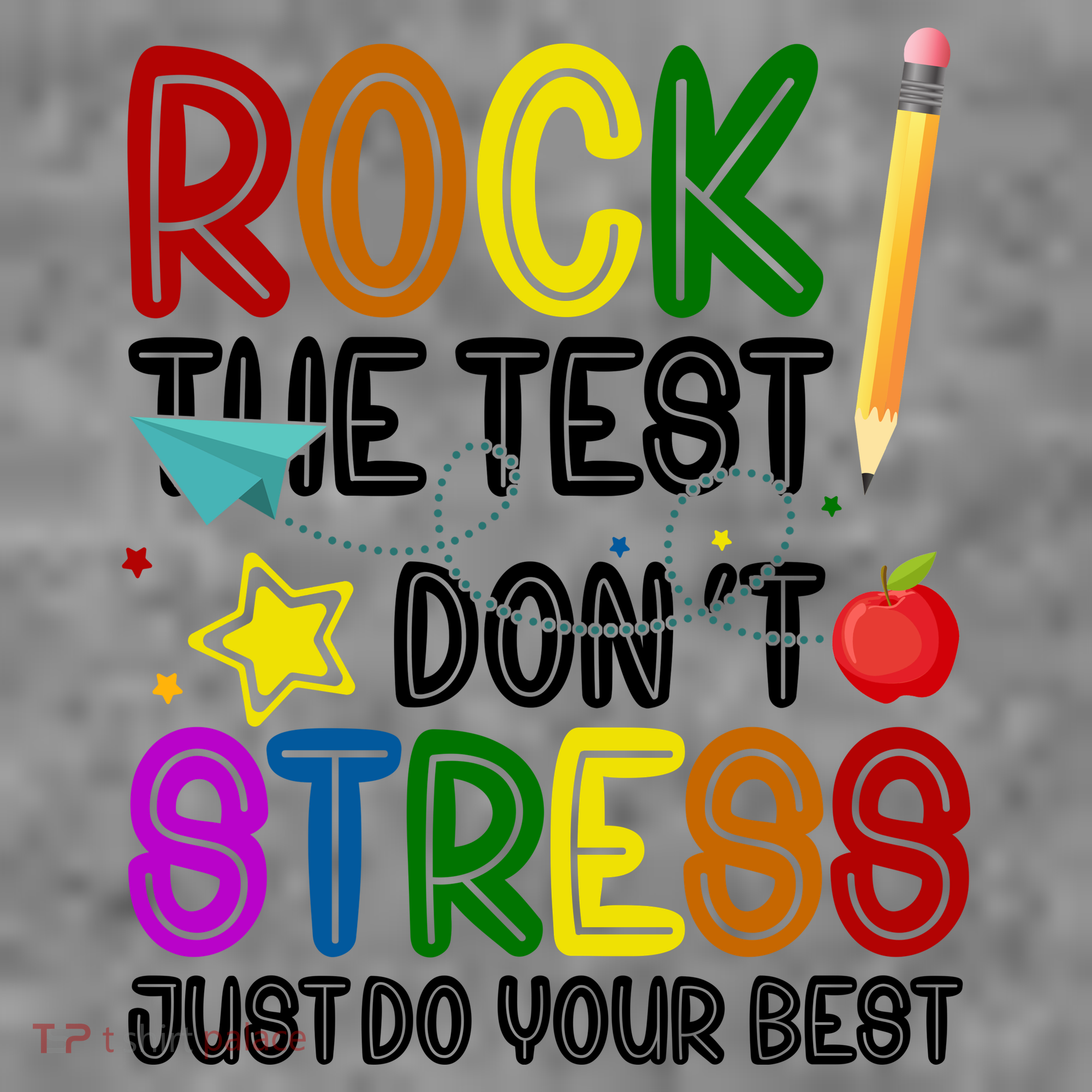 Rock The Test Don't Stress Just Do Your Best Educational Women's Hoodie