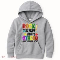 Rock The Test Don't Stress Just Do Your Best Educational Kids Hoodie thumb 0