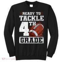Ready To Tackle Fourth Grade First Day Of School Football Sweatshirt thumb 0