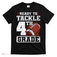 Ready To Tackle Fourth Grade First Day Of School Football T-Shirt thumb 0