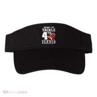 Ready To Tackle Fourth Grade First Day Of School Football Visor thumb 0