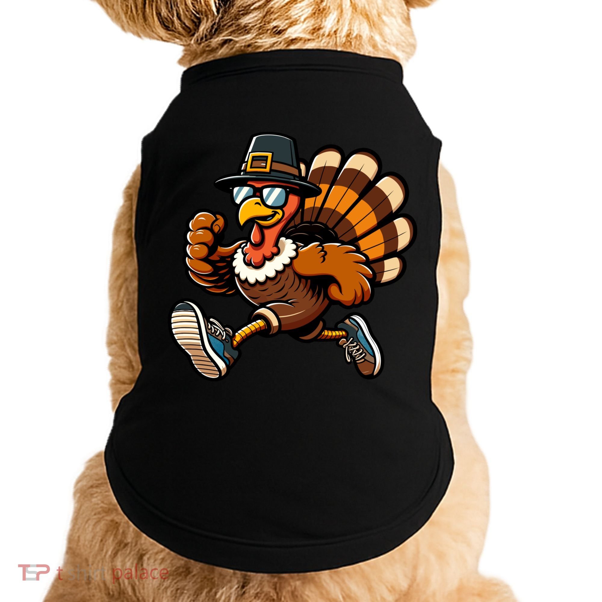Running Turkey Turkey Trot Running Thanksgiving Doggie Tank