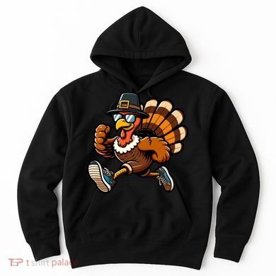 Running Turkey Turkey Trot Running Thanksgiving Hoodie
