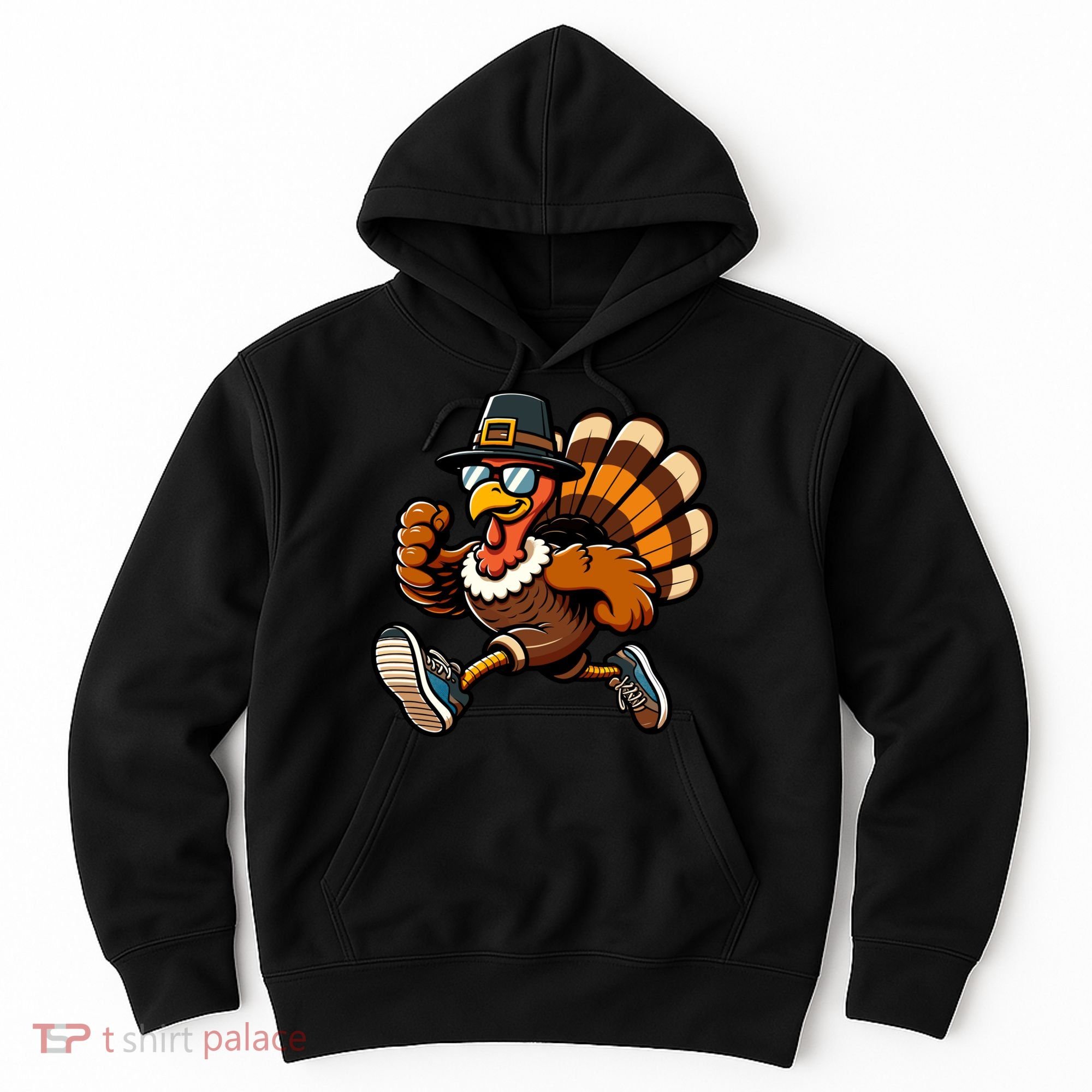 Running Turkey Turkey Trot Running Thanksgiving Hoodie