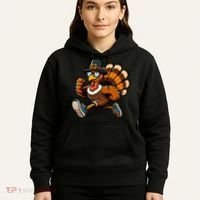 Running Turkey Turkey Trot Running Thanksgiving Hoodie thumb 5