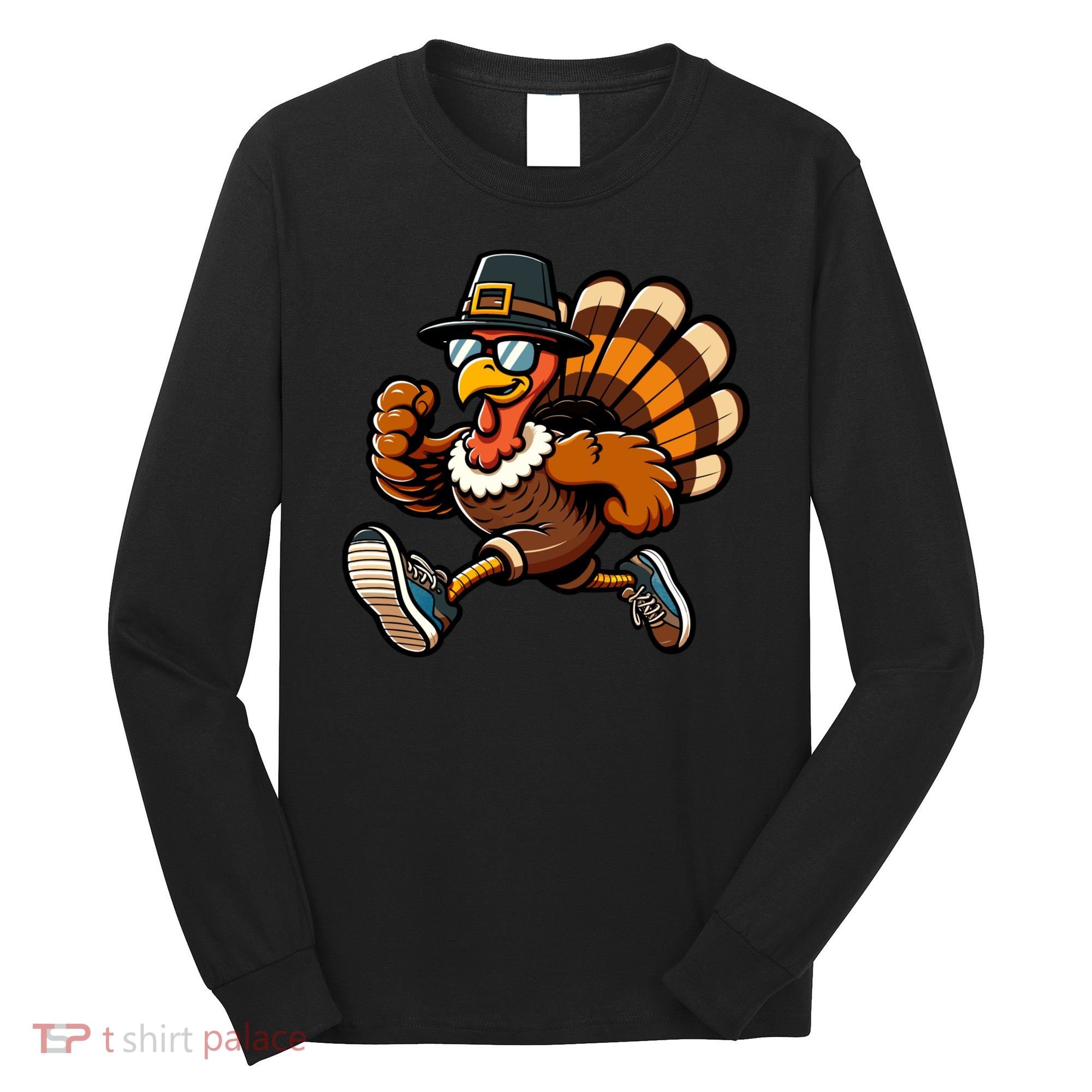 Running Turkey Turkey Trot Running Thanksgiving Long Sleeve Shirt