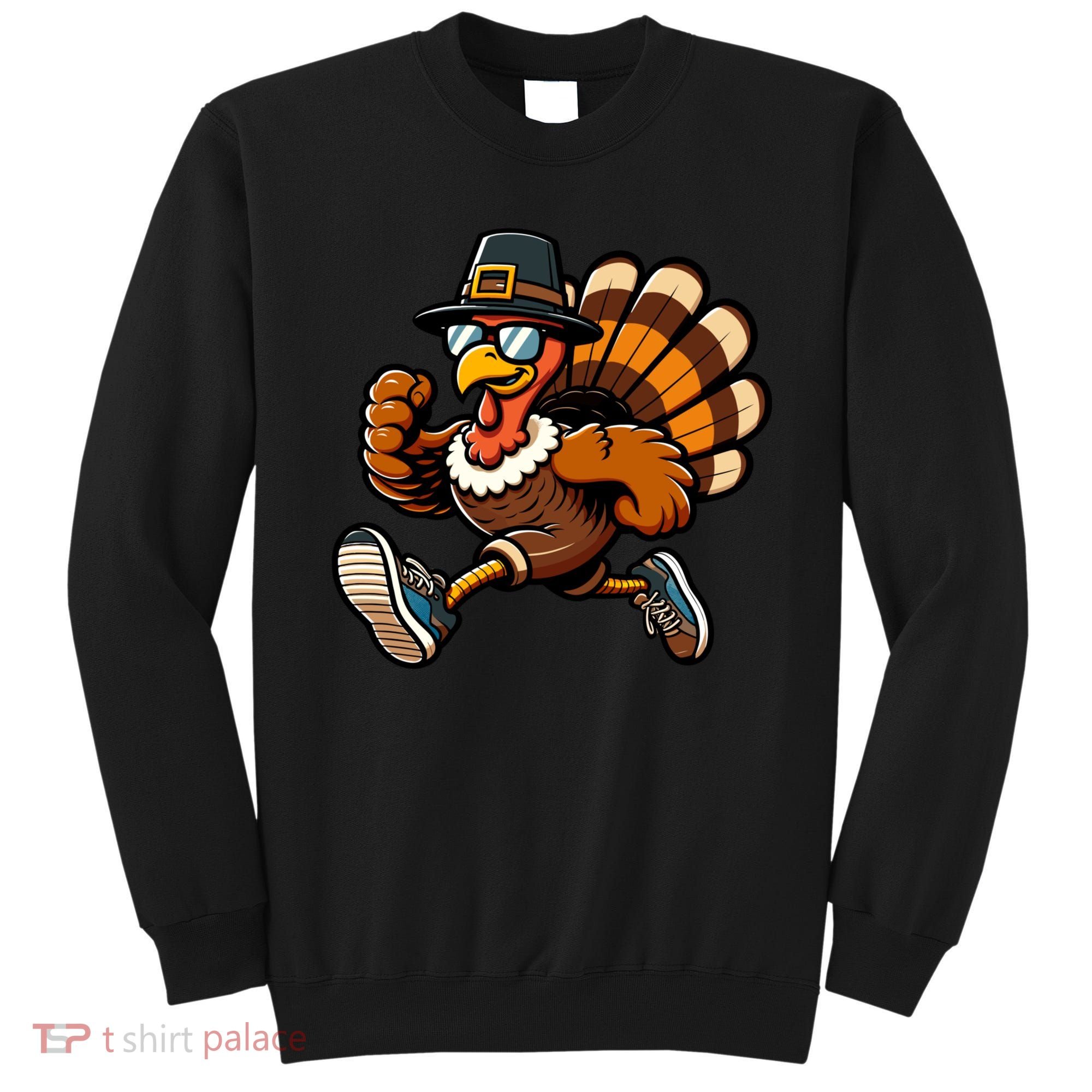Running Turkey Turkey Trot Running Thanksgiving Sweatshirt