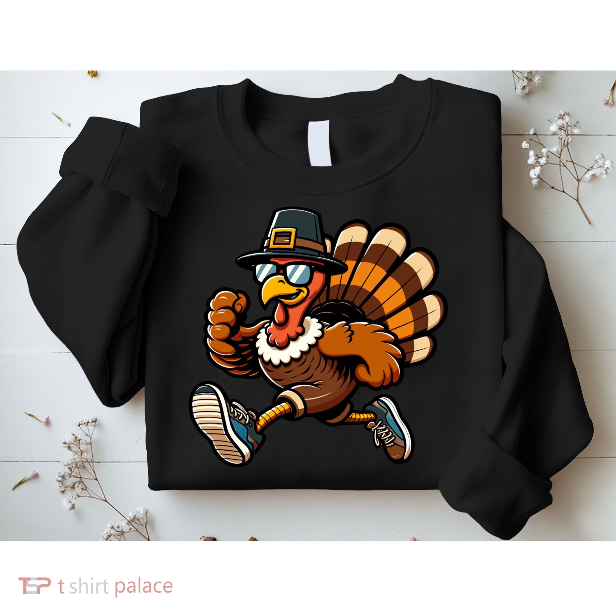 Running Turkey Turkey Trot Running Thanksgiving Sweatshirt