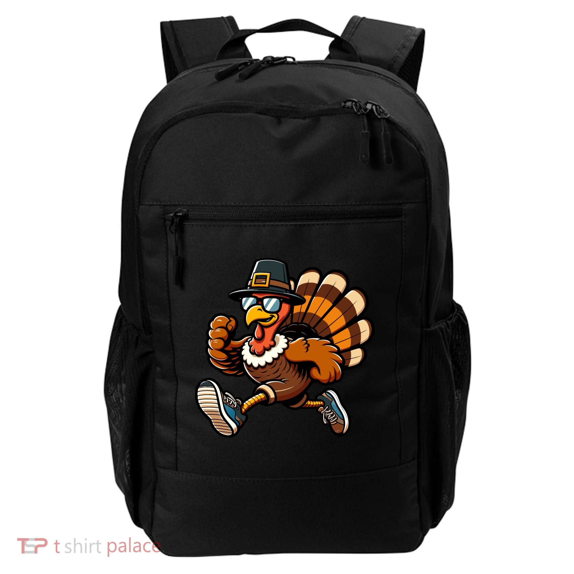 Running Turkey Turkey Trot Running Thanksgiving Backpack