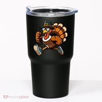 Running Turkey Turkey Trot Running Thanksgiving Tumbler thumb 0