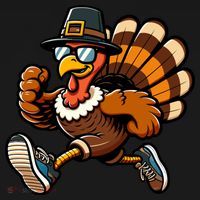 Running Turkey Turkey Trot Running Thanksgiving Mousepad thumb 1