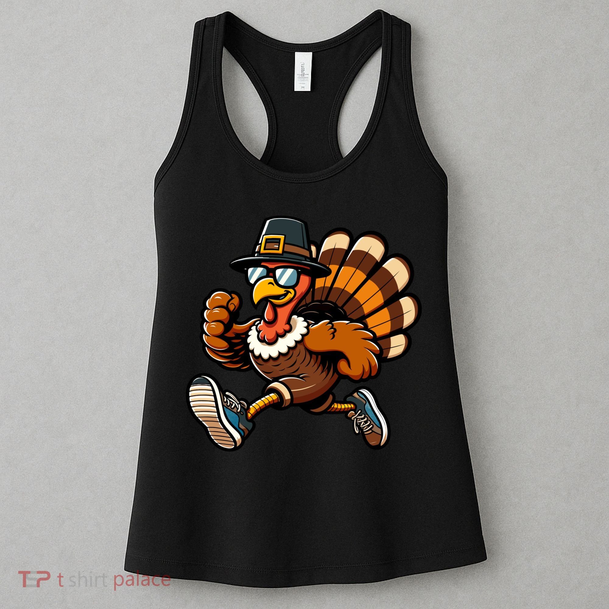 Running Turkey Turkey Trot Running Thanksgiving Women's Tank Top