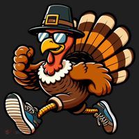 Running Turkey Turkey Trot Running Thanksgiving Hat thumb 2