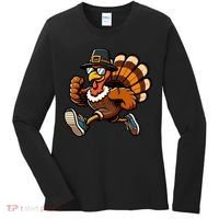 Running Turkey Turkey Trot Running Thanksgiving Women's Long Sleeve Shirt thumb 0