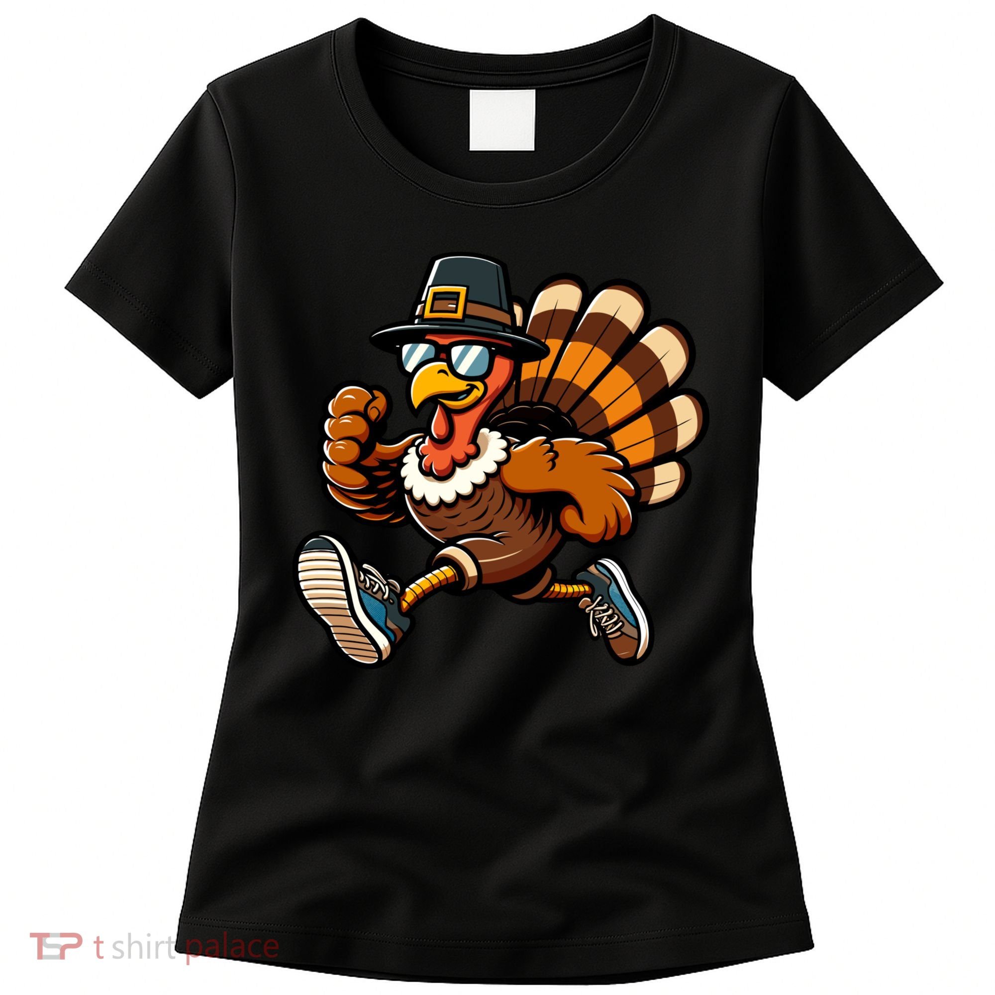 Running Turkey Turkey Trot Running Thanksgiving Women's T-Shirt