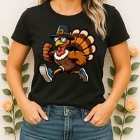 Running Turkey Turkey Trot Running Thanksgiving Women's T-Shirt thumb 2