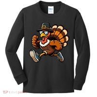 Running Turkey Turkey Trot Running Thanksgiving Kids Long Sleeve Shirt thumb 0