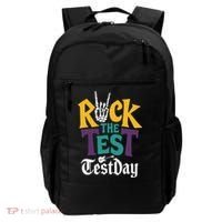 Rock The Test Testing Day Hand Skeleton Teacher Student Backpack thumb 0