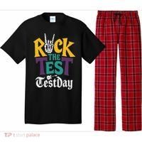 Rock The Test Testing Day Hand Skeleton Teacher Student Pajama Set thumb 0