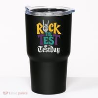 Rock The Test Testing Day Hand Skeleton Teacher Student Tumbler thumb 0