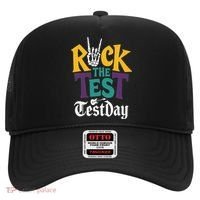 Rock The Test Testing Day Hand Skeleton Teacher Student Hat thumb 0