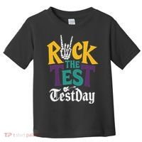 Rock The Test Testing Day Hand Skeleton Teacher Student Toddler T-Shirt thumb 0