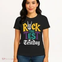 Rock The Test Testing Day Hand Skeleton Teacher Student Women's T-Shirt thumb 4