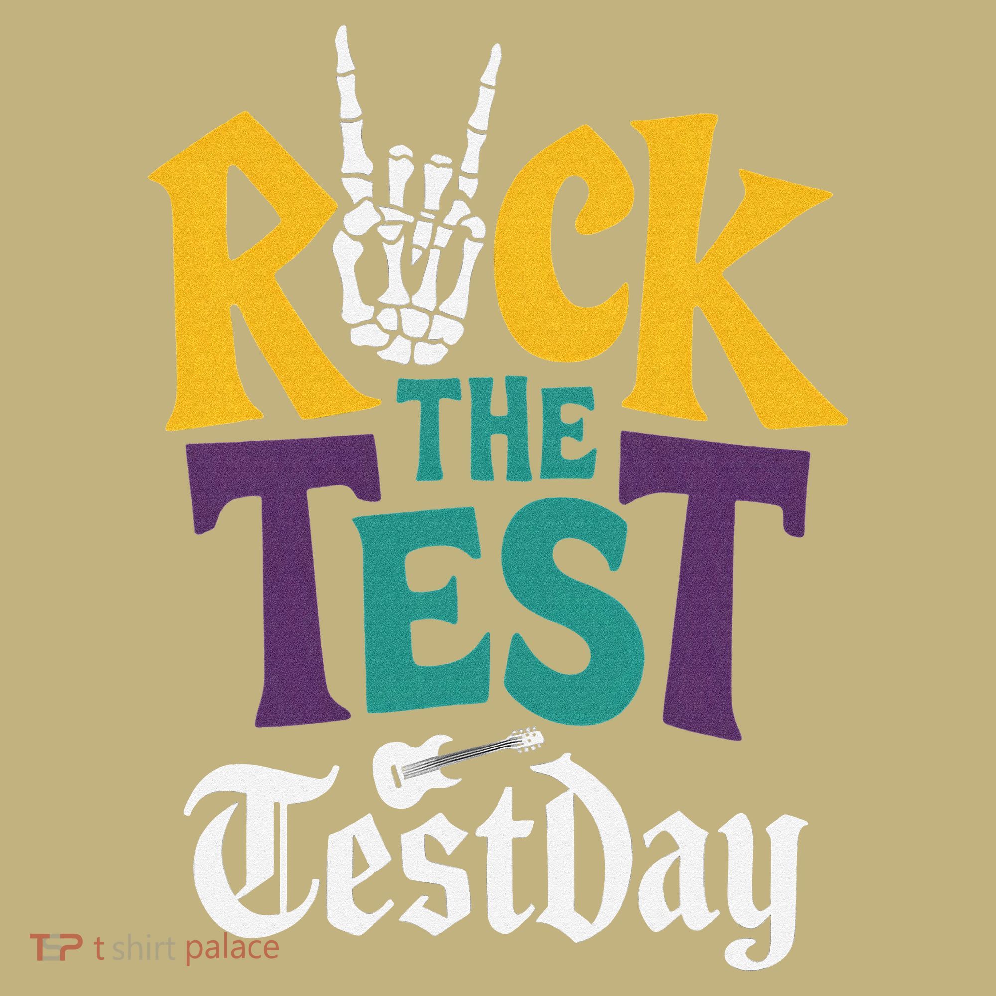 Rock The Test Testing Day Hand Skeleton Teacher Student Sweatshirt