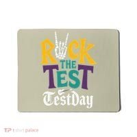 Rock The Test Testing Day Hand Skeleton Teacher Student Mousepad thumb 0