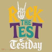 Rock The Test Testing Day Hand Skeleton Teacher Student Mousepad thumb 1