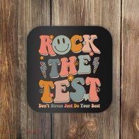 Rock The Test Dont Stress Just Do Your Best Teacher Retro Coaster thumb 0