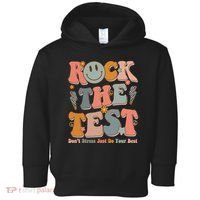 Rock The Test Dont Stress Just Do Your Best Teacher Retro Toddler Hoodie thumb 0
