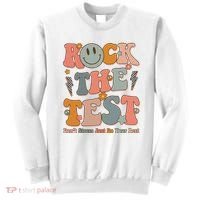 Rock The Test Dont Stress Just Do Your Best Teacher Retro Sweatshirt thumb 0