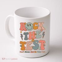Rock The Test Dont Stress Just Do Your Best Teacher Retro Coffee Mug thumb 0