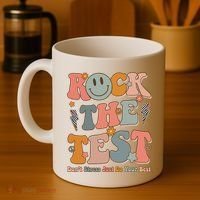 Rock The Test Dont Stress Just Do Your Best Teacher Retro Coffee Mug thumb 4