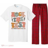 Rock The Test Dont Stress Just Do Your Best Teacher Retro Pajama Set thumb 0