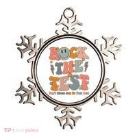 Rock The Test Dont Stress Just Do Your Best Teacher Retro Ornament thumb 0