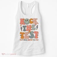 Rock The Test Dont Stress Just Do Your Best Teacher Retro Women's Tank Top thumb 0